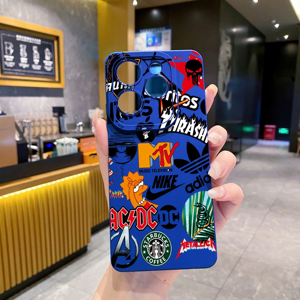 for Infinix Hot 50i 40i 40 Pro Note 12 G96 30 Hot 20 Play 12i 30i 20i 10S 11 Play 11S 10i Smart 8 9 5 Fashion Painting Full Protective Case Anti Drop Cover