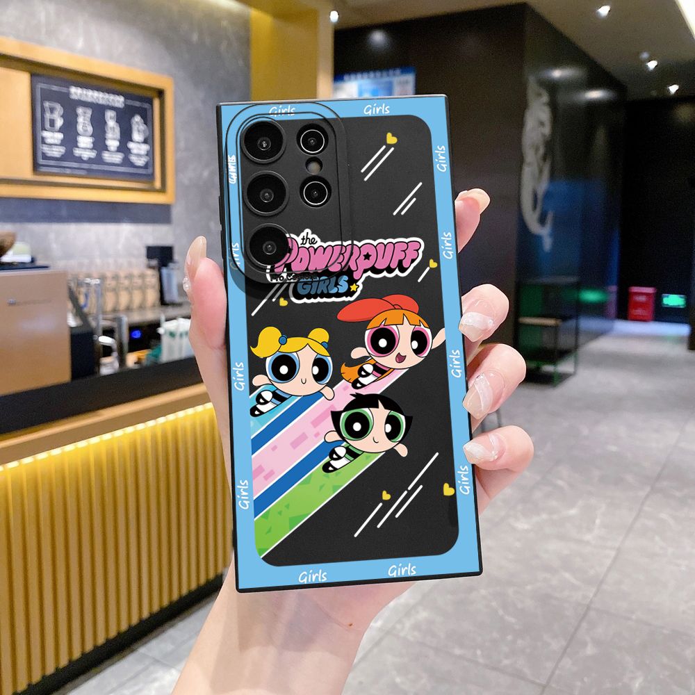for Samsung Galaxy S24 S23 Ultra S22 Plus Note 20 S21 FE S20 Powerpuff Girls Full Protective Case Anti Drop Cover