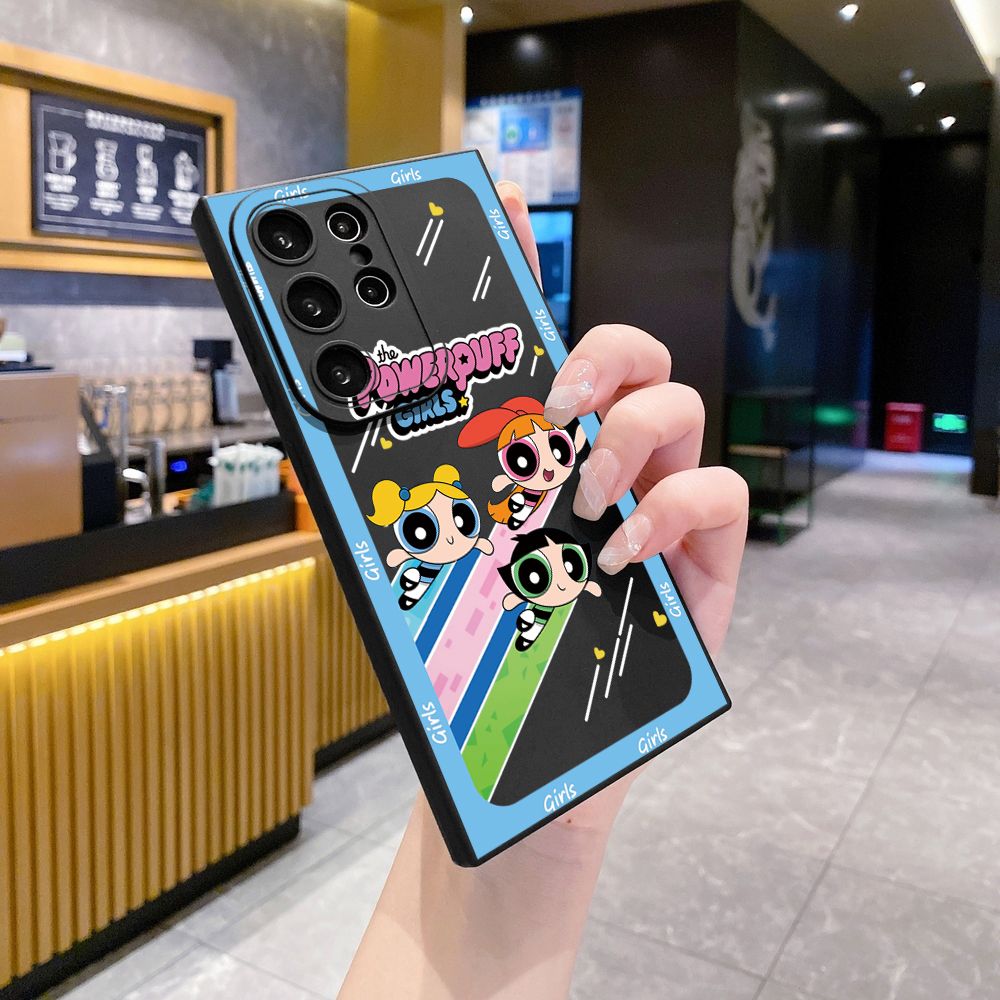 for Samsung Galaxy S24 S23 Ultra S22 Plus Note 20 S21 FE S20 Powerpuff Girls Full Protective Case Anti Drop Cover
