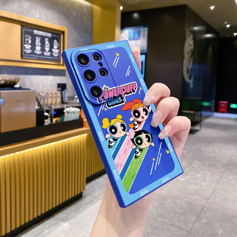 for Samsung Galaxy S24 S23 Ultra S22 Plus Note 20 S21 FE S20 Powerpuff Girls Full Protective Case Anti Drop Cover