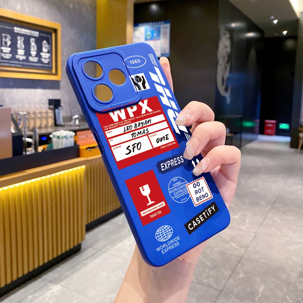 for Realme C61 C63 C65 C67 C53 C51 Note 50 60 C21 C33 C30 C35 C11 2021 C12 C15 C21Y C25Y Realme 12 13 DHL Barcode Label Full Protective Case Anti Drop Cover