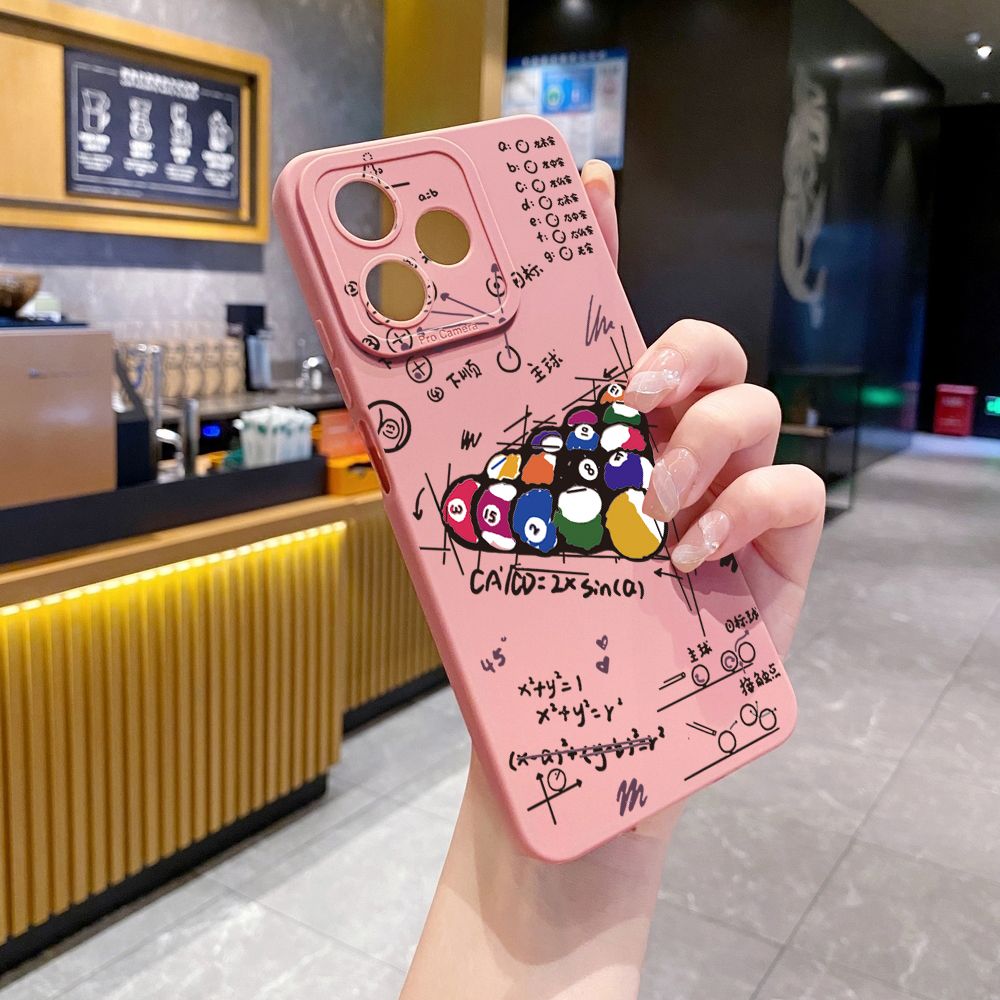 for Realme C61 C63 C65 C67 C53 C51 Note 50 60 C21 C33 C30 C35 C11 2021 C12 C15 C21Y C25Y Realme 12 13 Rubik's cube Billiards Full Protective Case Anti Drop Cover