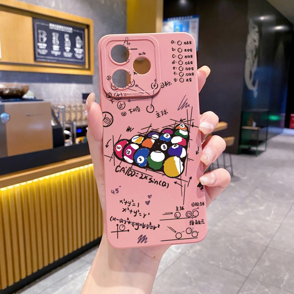 for Realme C61 C63 C65 C67 C53 C51 Note 50 60 C21 C33 C30 C35 C11 2021 C12 C15 C21Y C25Y Realme 12 13 Rubik's cube Billiards Full Protective Case Anti Drop Cover