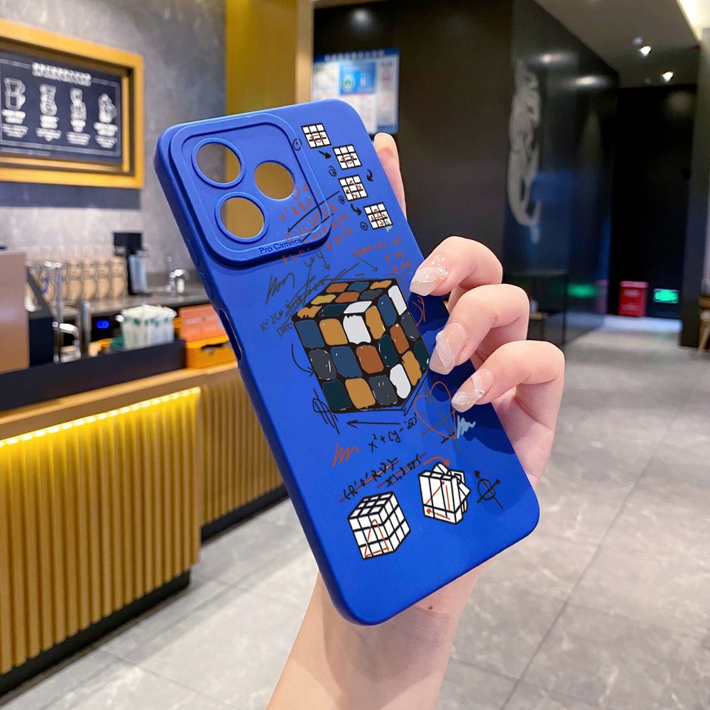 for Realme C61 C63 C65 C67 C53 C51 Note 50 60 C21 C33 C30 C35 C11 2021 C12 C15 C21Y C25Y Realme 12 13 Rubik's cube Billiards Full Protective Case Anti Drop Cover