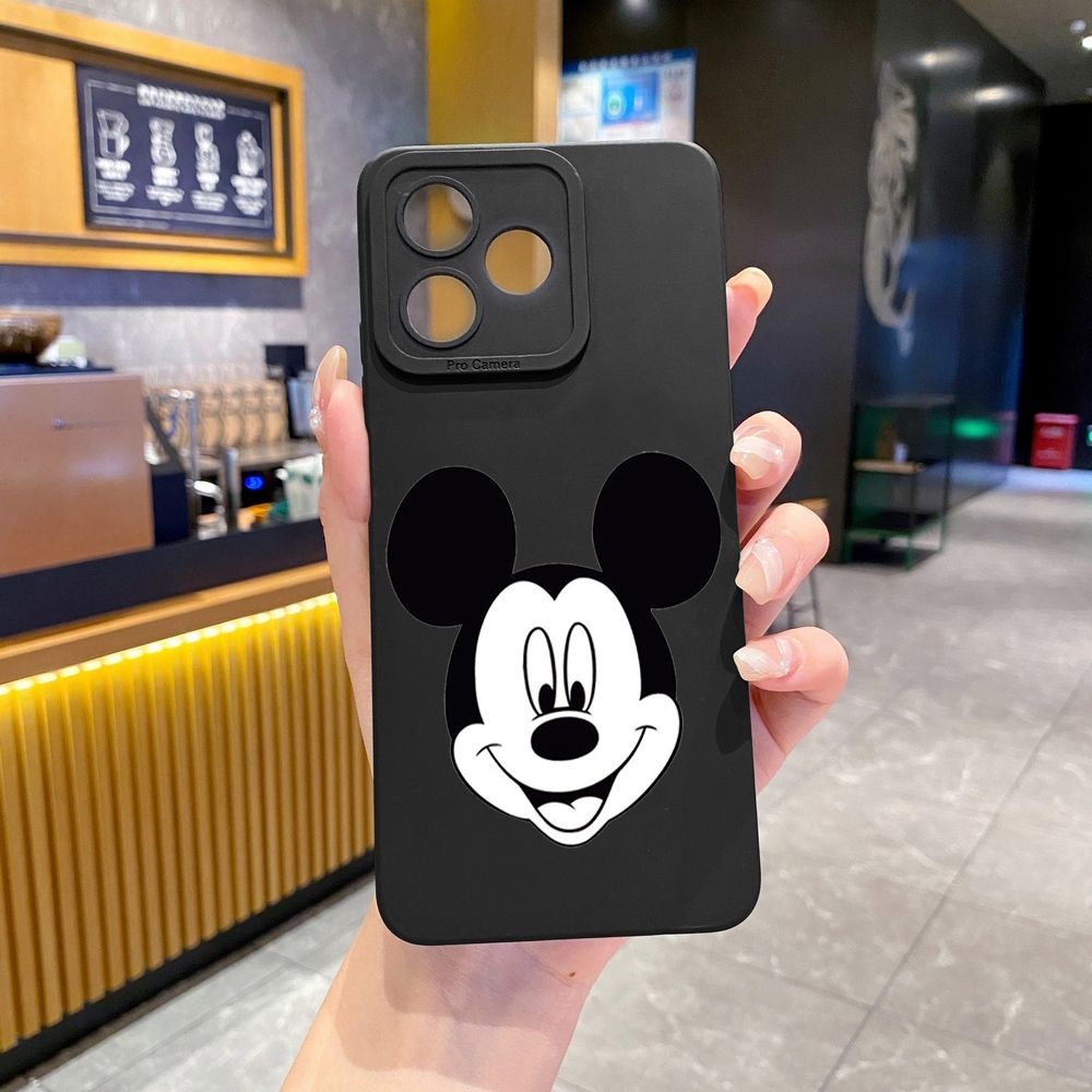 for Realme C61 C63 C65 C67 C53 C51 Note 50 60 C21 C33 C30 C35 C11 2021 C12 C15 C21Y C25Y Realme 12 13 Mickey Face Full Protective Case Anti Drop Cover