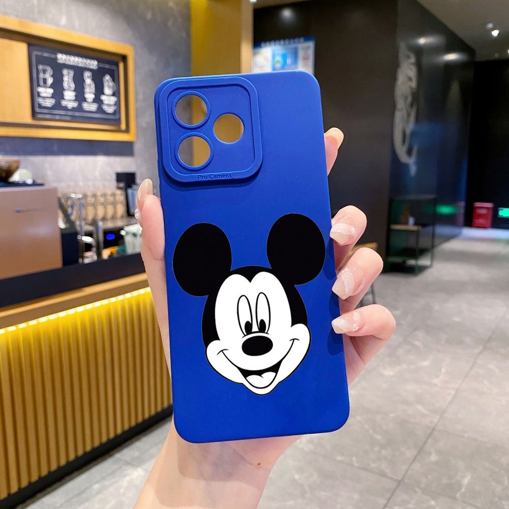 for Realme C61 C63 C65 C67 C53 C51 Note 50 60 C21 C33 C30 C35 C11 2021 C12 C15 C21Y C25Y Realme 12 13 Mickey Face Full Protective Case Anti Drop Cover