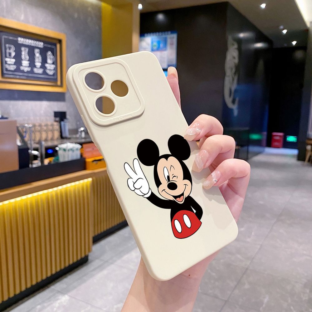 for Realme C61 C63 C65 C67 C53 C51 Note 50 60 C21 C33 C30 C35 C11 2021 C12 C15 C21Y C25Y Realme 12 13 Mickey Face Full Protective Case Anti Drop Cover