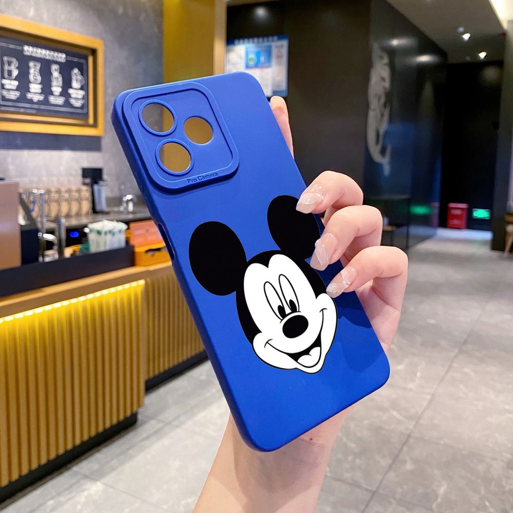 for Realme C61 C63 C65 C67 C53 C51 Note 50 60 C21 C33 C30 C35 C11 2021 C12 C15 C21Y C25Y Realme 12 13 Mickey Face Full Protective Case Anti Drop Cover