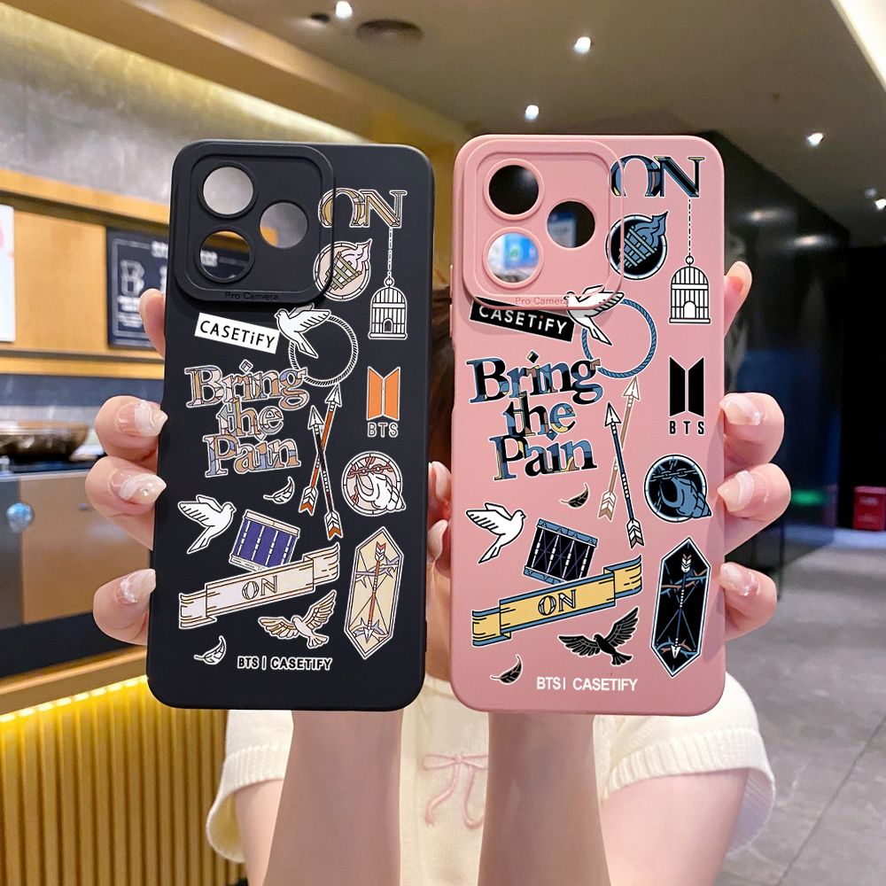 for Realme C61 C63 C65 C67 C53 C51 Note 50 60 C21 C33 C30 C35 C11 2021 C12 C15 C21Y C25Y Realme 12 13 Fashion BTS BT21 Full Protective Case Anti Drop Cover