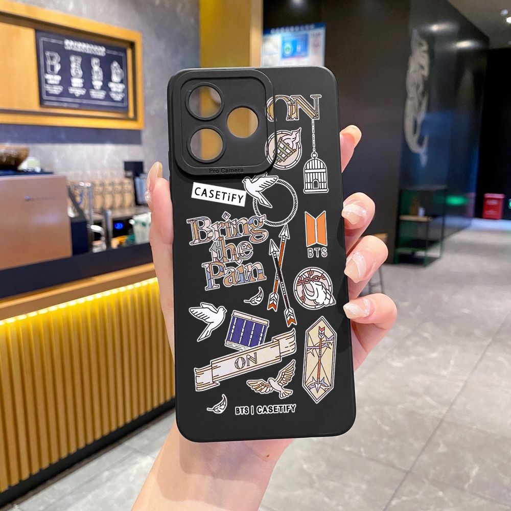 for Realme C61 C63 C65 C67 C53 C51 Note 50 60 C21 C33 C30 C35 C11 2021 C12 C15 C21Y C25Y Realme 12 13 Fashion BTS BT21 Full Protective Case Anti Drop Cover