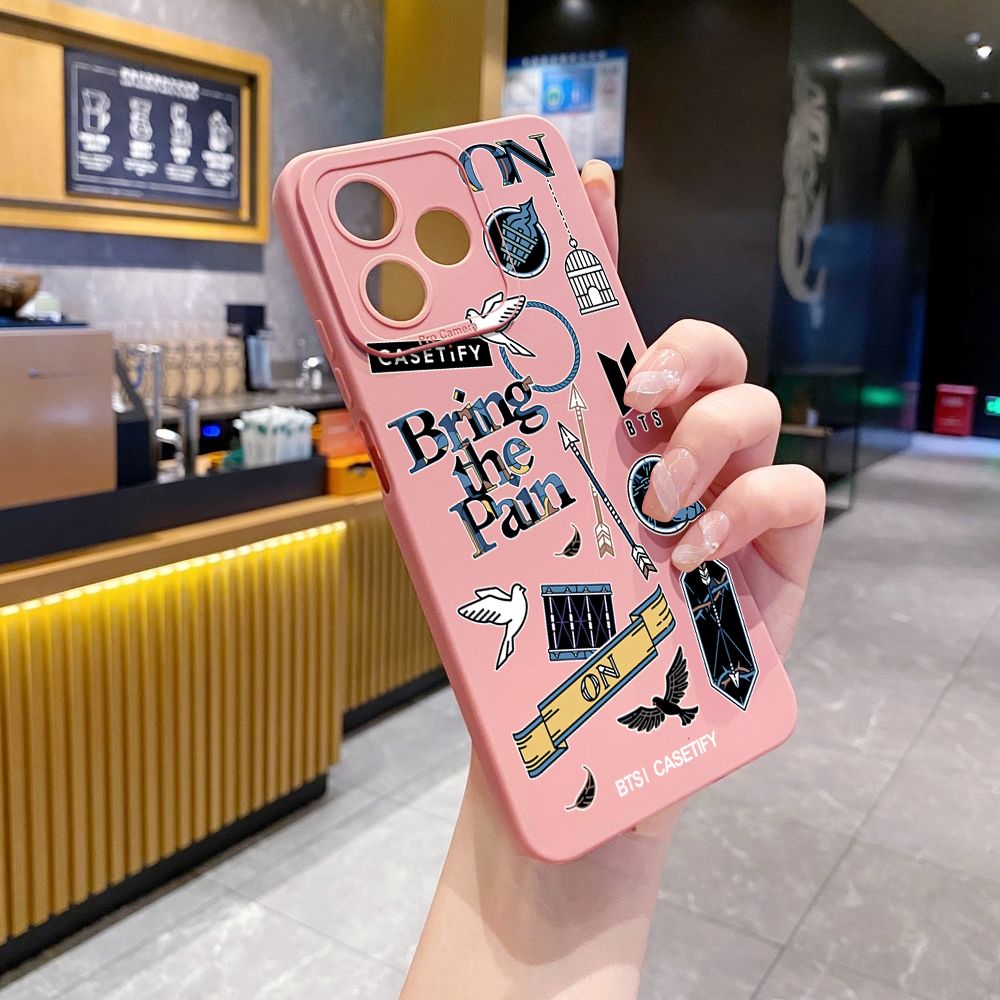 for Realme C61 C63 C65 C67 C53 C51 Note 50 60 C21 C33 C30 C35 C11 2021 C12 C15 C21Y C25Y Realme 12 13 Fashion BTS BT21 Full Protective Case Anti Drop Cover