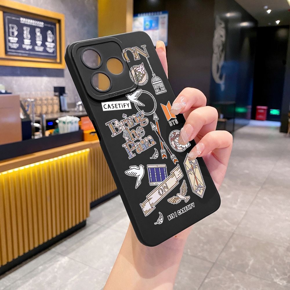 for Realme C61 C63 C65 C67 C53 C51 Note 50 60 C21 C33 C30 C35 C11 2021 C12 C15 C21Y C25Y Realme 12 13 Fashion BTS BT21 Full Protective Case Anti Drop Cover