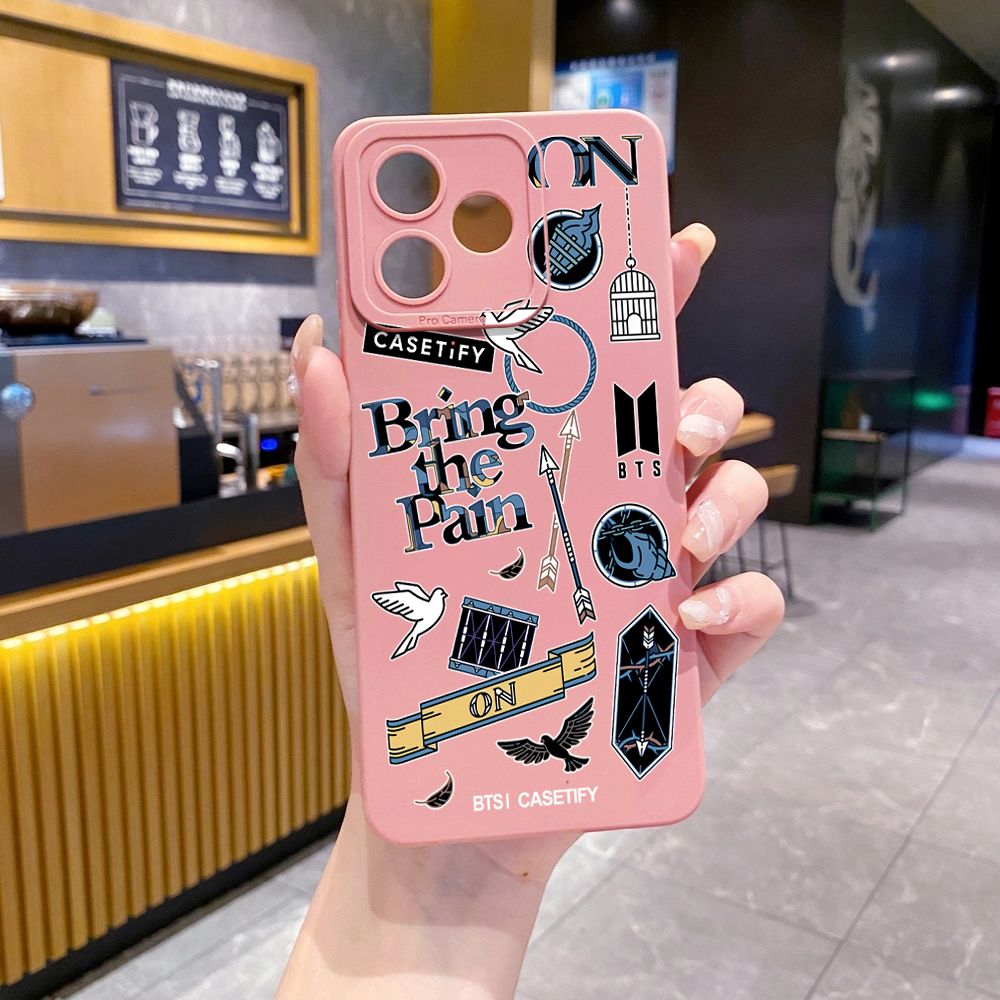 for Realme C61 C63 C65 C67 C53 C51 Note 50 60 C21 C33 C30 C35 C11 2021 C12 C15 C21Y C25Y Realme 12 13 Fashion BTS BT21 Full Protective Case Anti Drop Cover