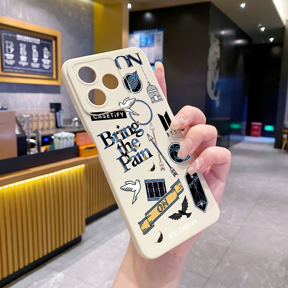 for Realme C61 C63 C65 C67 C53 C51 Note 50 60 C21 C33 C30 C35 C11 2021 C12 C15 C21Y C25Y Realme 12 13 Fashion BTS BT21 Full Protective Case Anti Drop Cover