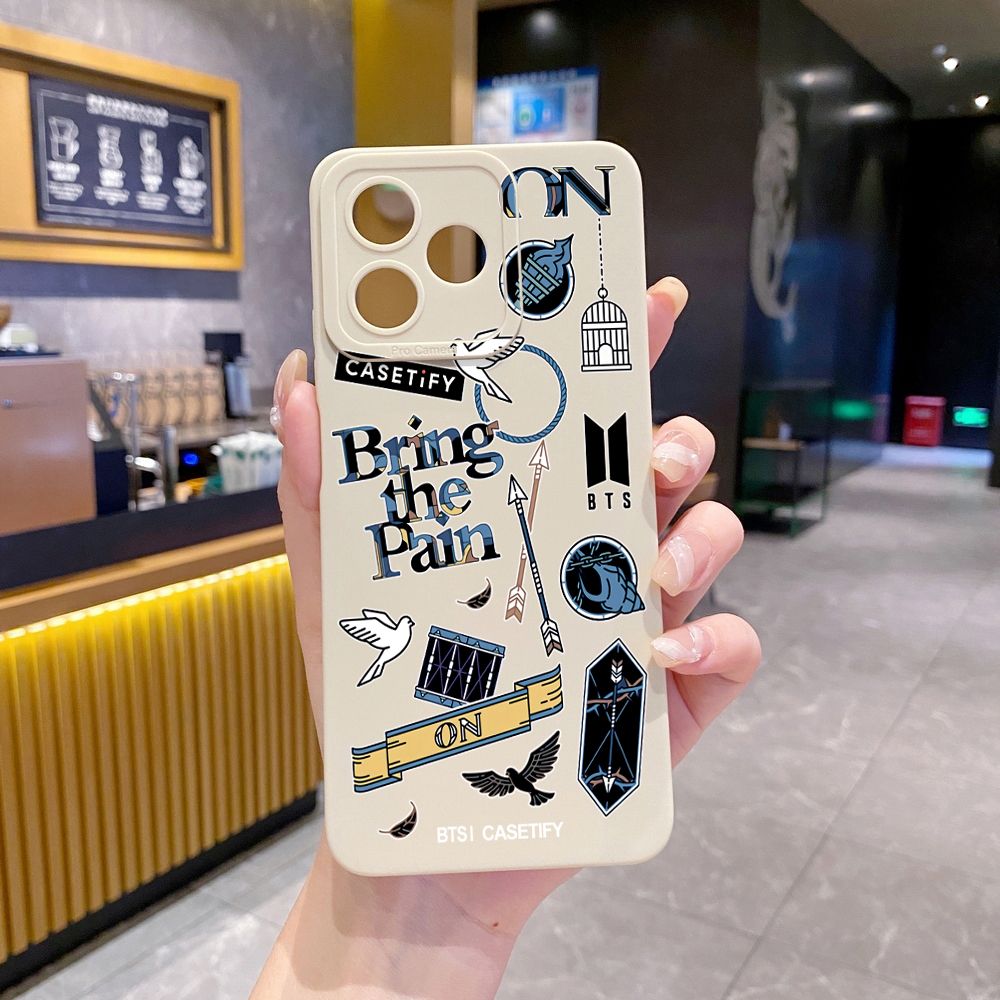 for Realme C61 C63 C65 C67 C53 C51 Note 50 60 C21 C33 C30 C35 C11 2021 C12 C15 C21Y C25Y Realme 12 13 Fashion BTS BT21 Full Protective Case Anti Drop Cover