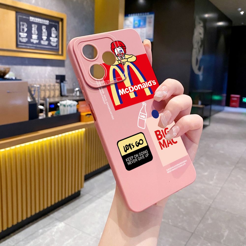 for Realme C61 C63 C65 C67 C53 C51 Note 50 60 C21 C33 C30 C35 C11 2021 C12 C15 C21Y C25Y Realme 12 13 Big McDonald's Full Protective Case Anti Drop Cover