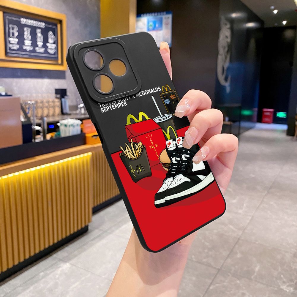 for Realme C61 C63 C65 C67 C53 C51 Note 50 60 C21 C33 C30 C35 C11 2021 C12 C15 C21Y C25Y Realme 12 13 Big McDonald's Full Protective Case Anti Drop Cover