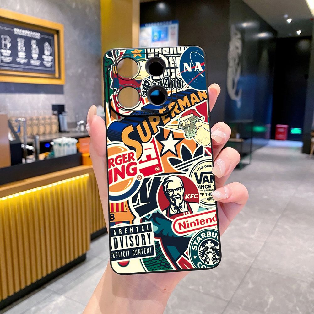 for Xiaomi Redmi Note 13 12 Pro 5G 12S 11S 13C A1 10 Pro 4G 10S Redmi 10C 9C Fashion Drawing Painting Full Protective Case Anti Drop Cover