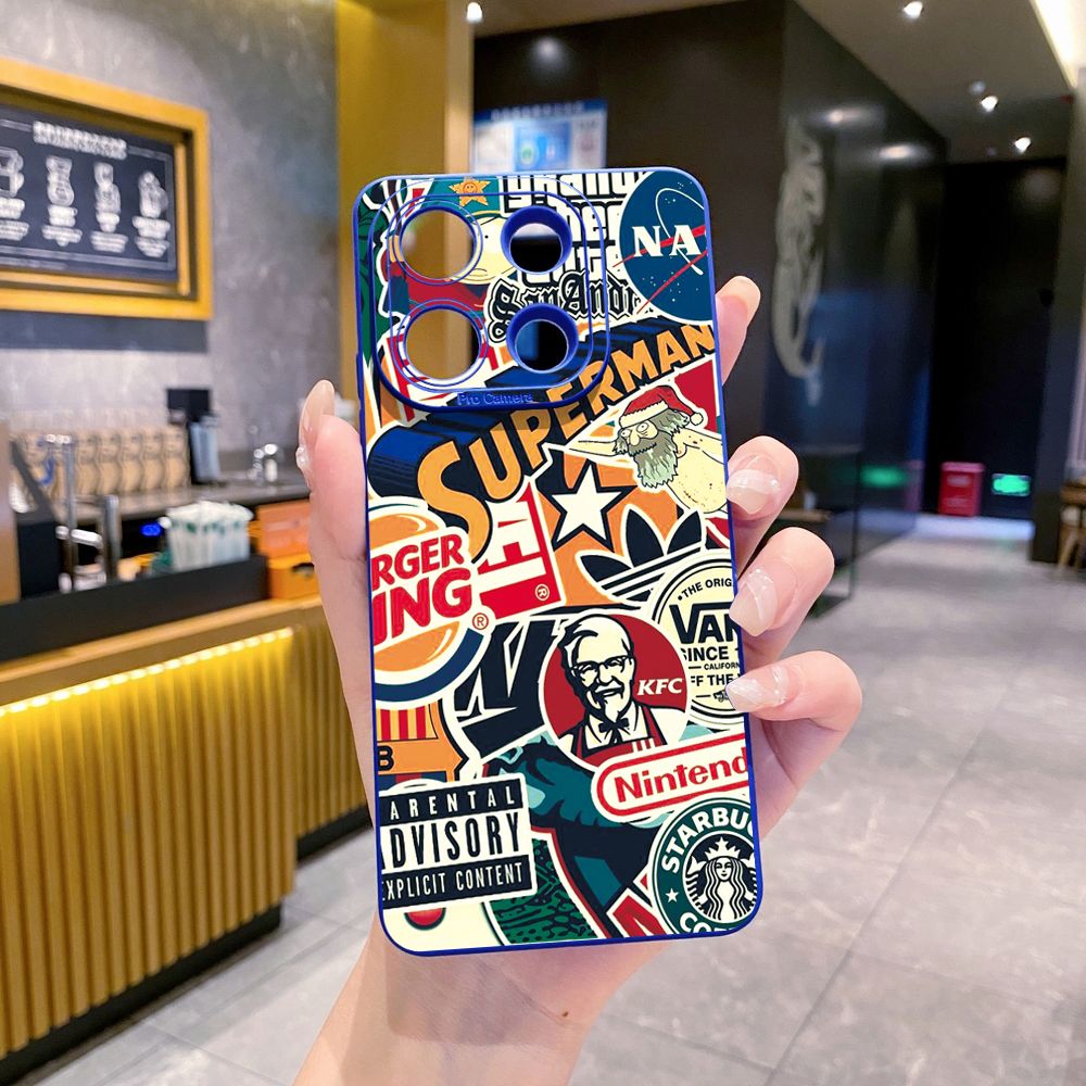 for Xiaomi Redmi Note 13 12 Pro 5G 12S 11S 13C A1 10 Pro 4G 10S Redmi 10C 9C Fashion Drawing Painting Full Protective Case Anti Drop Cover