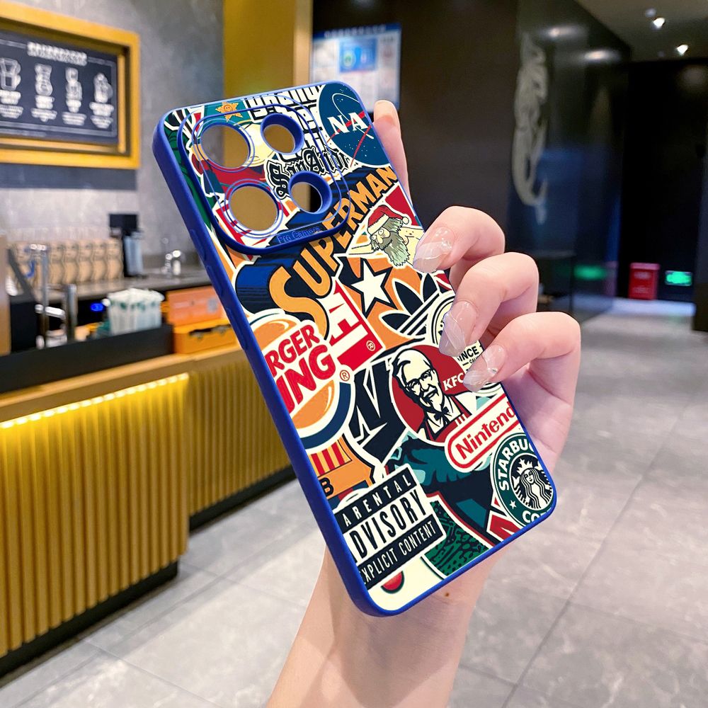for Xiaomi Redmi Note 13 12 Pro 5G 12S 11S 13C A1 10 Pro 4G 10S Redmi 10C 9C Fashion Drawing Painting Full Protective Case Anti Drop Cover