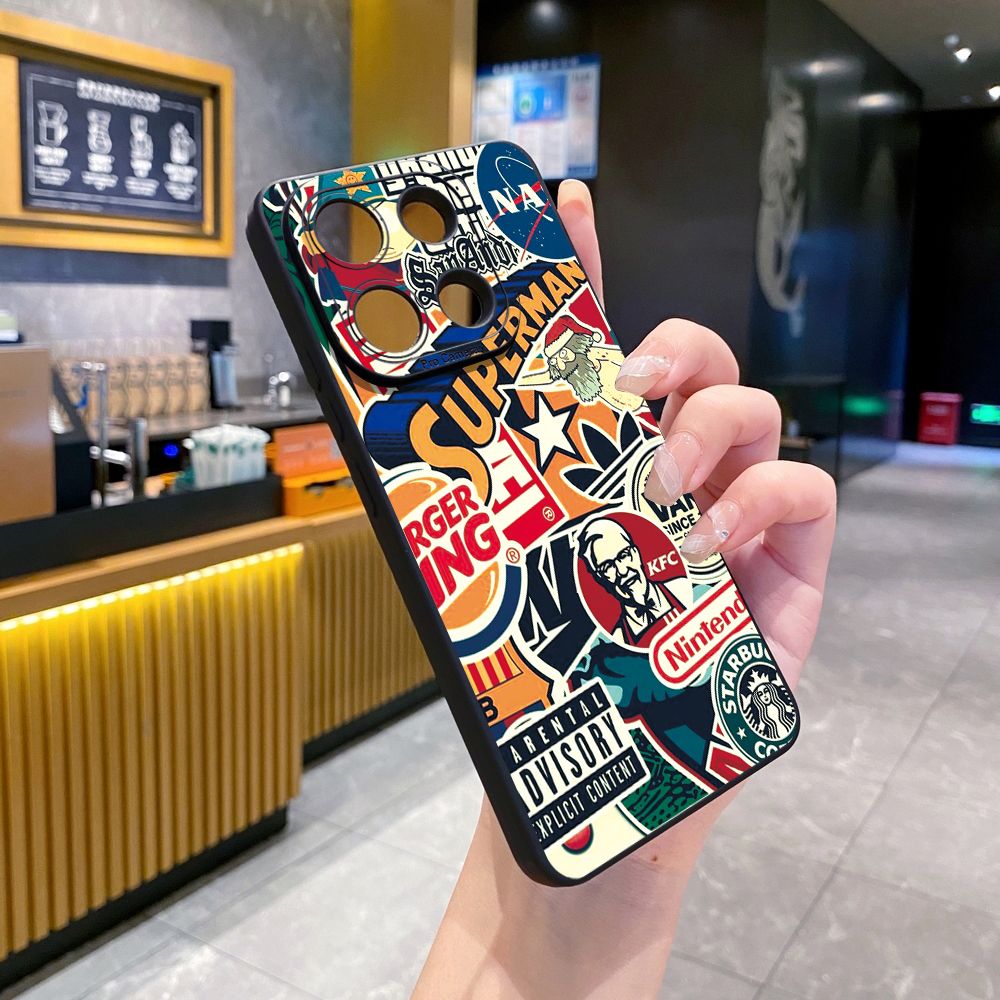 for Xiaomi Redmi Note 13 12 Pro 5G 12S 11S 13C A1 10 Pro 4G 10S Redmi 10C 9C Fashion Drawing Painting Full Protective Case Anti Drop Cover