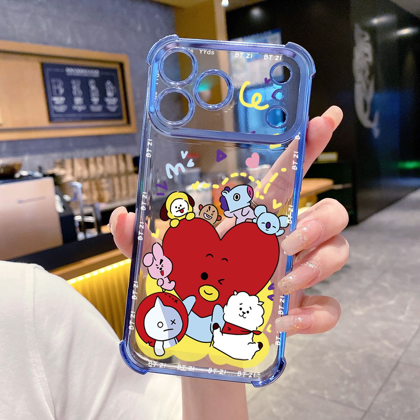 for iPhone 17 Pro Max 16 15 14 Plus Plating Phone Case Shockproof Cover BTS BT21