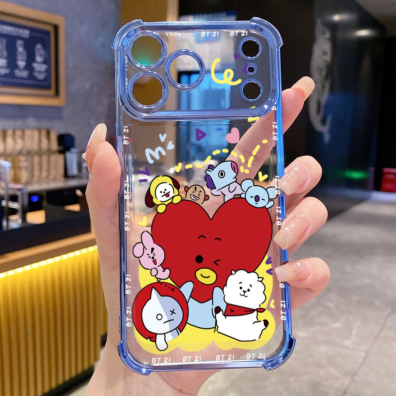 for iPhone 17 Pro Max 16 15 14 Plus Plating Phone Case Shockproof Cover BTS BT21