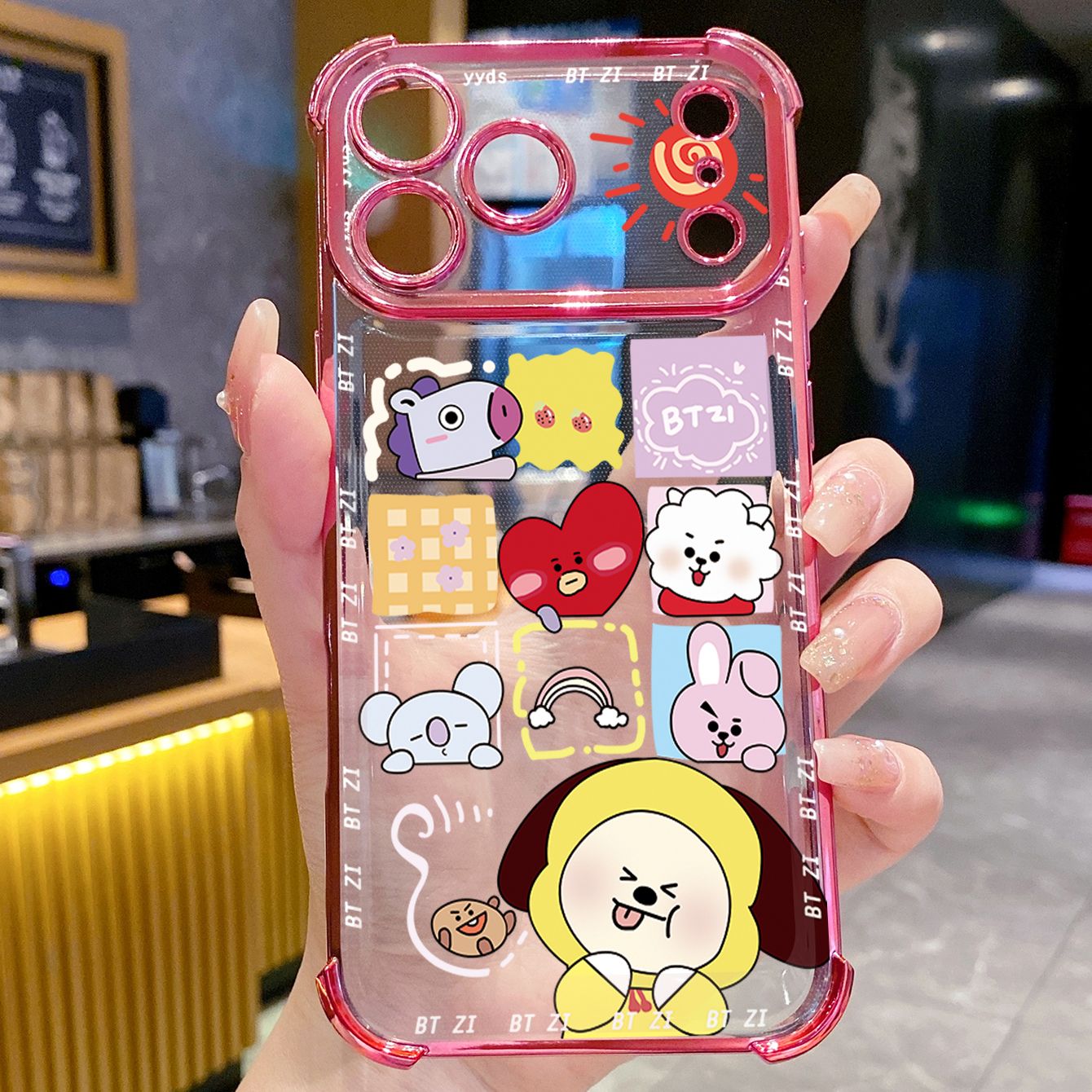for iPhone 17 Pro Max 16 15 14 Plus Plating Phone Case Shockproof Cover BTS BT21