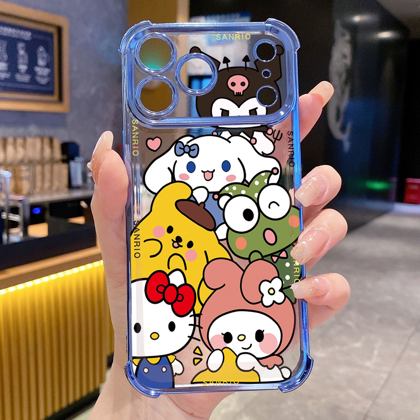 for iPhone 17 Pro Max 16 15 14 Plus Plating Phone Case Shockproof Cover Kuromi My Melody HelloKitt