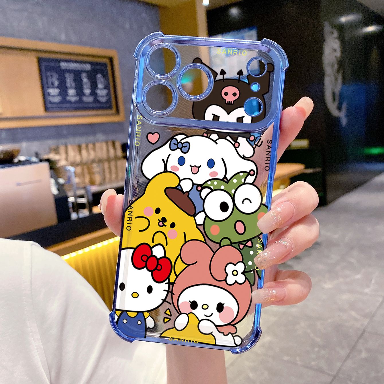 for iPhone 17 Pro Max 16 15 14 Plus Plating Phone Case Shockproof Cover Kuromi My Melody HelloKitt