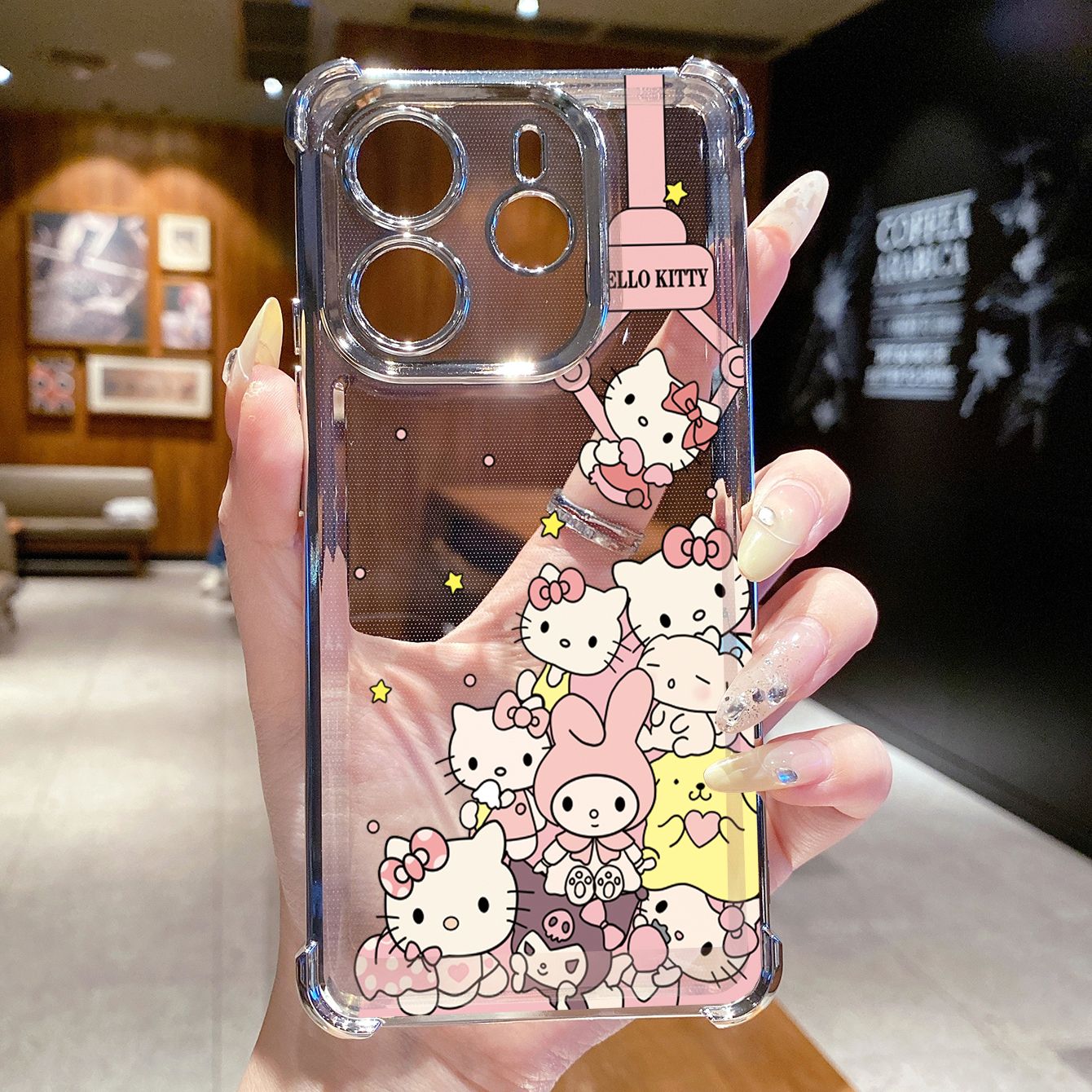 for Redmi Note 14 Pro 14C 13C POCO X7 Plating Phone Case Shockproof Cover Kuromi My Melody HelloKitt