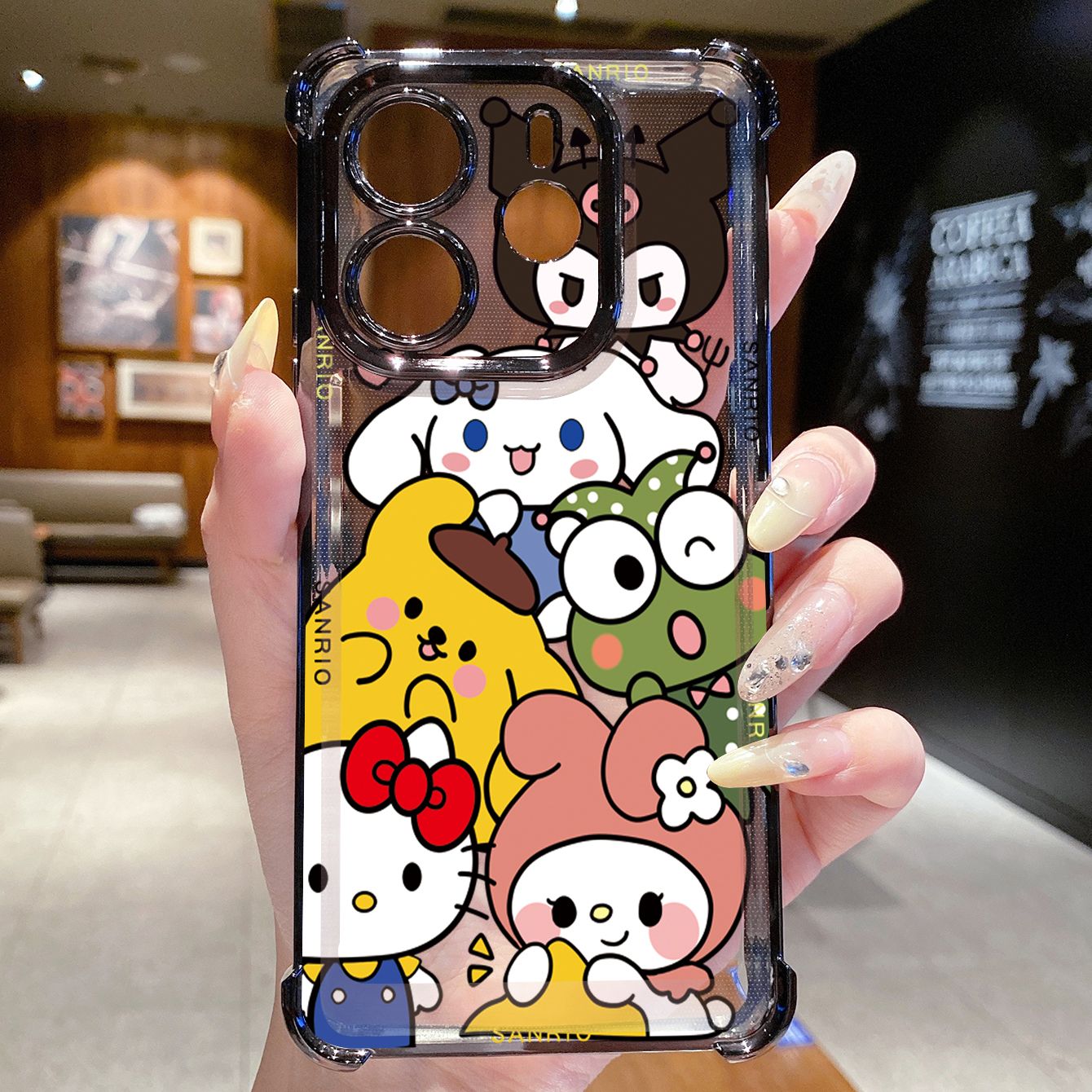 for Redmi Note 14 Pro 14C 13C POCO X7 Plating Phone Case Shockproof Cover Kuromi My Melody HelloKitt