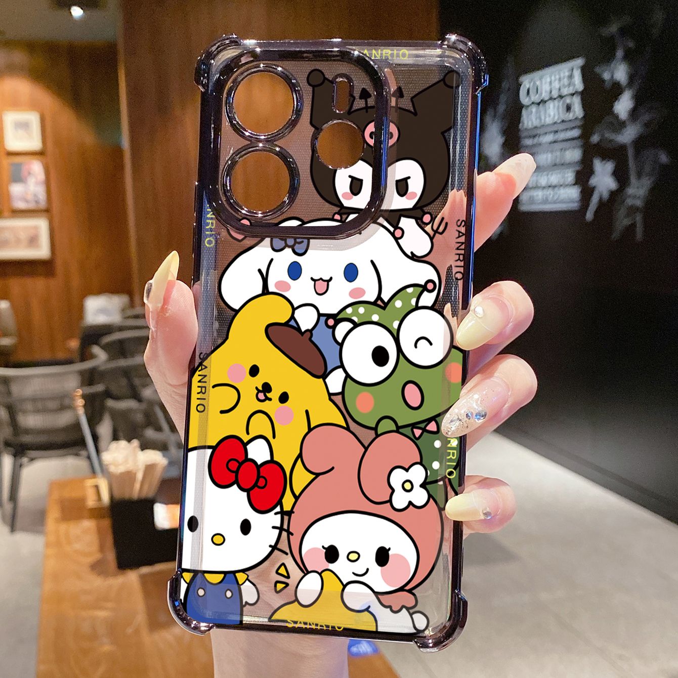 for Redmi Note 14 Pro 14C 13C POCO X7 Plating Phone Case Shockproof Cover Kuromi My Melody HelloKitt