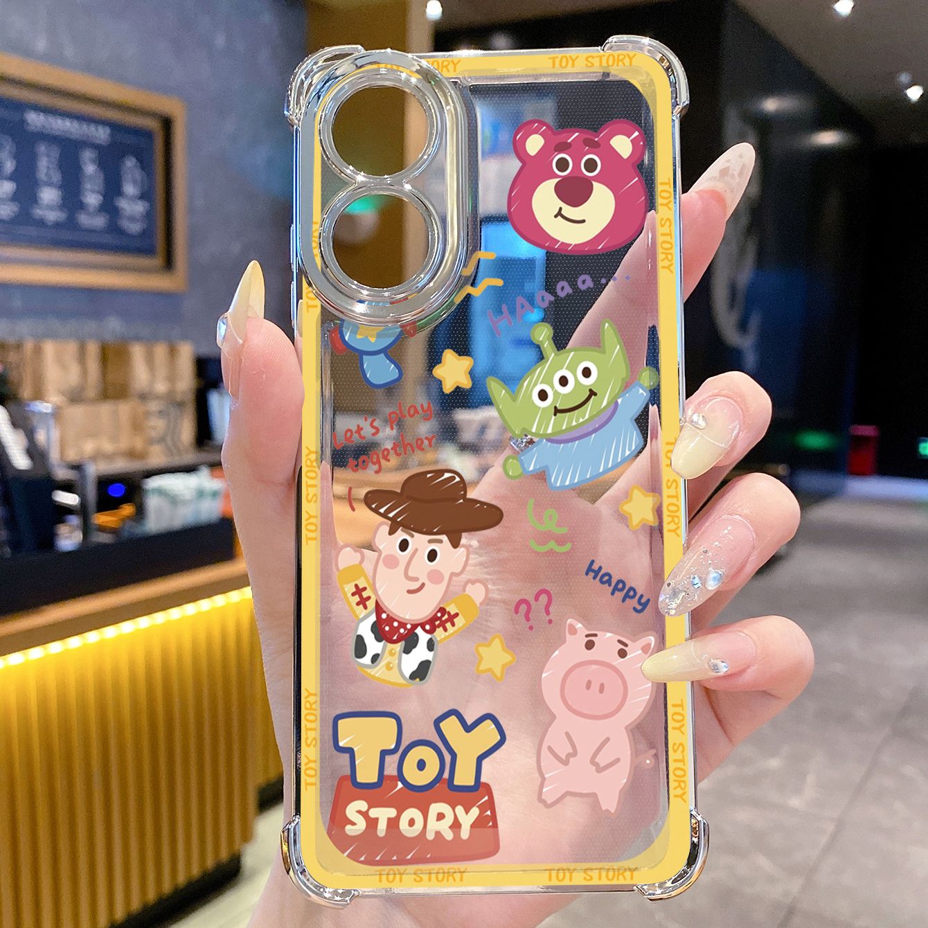 for OPPO A38 A5 Pro Realme C63 C51 C75 VIVO Plating Phone Case Shockproof Cover Winnie the Pooh