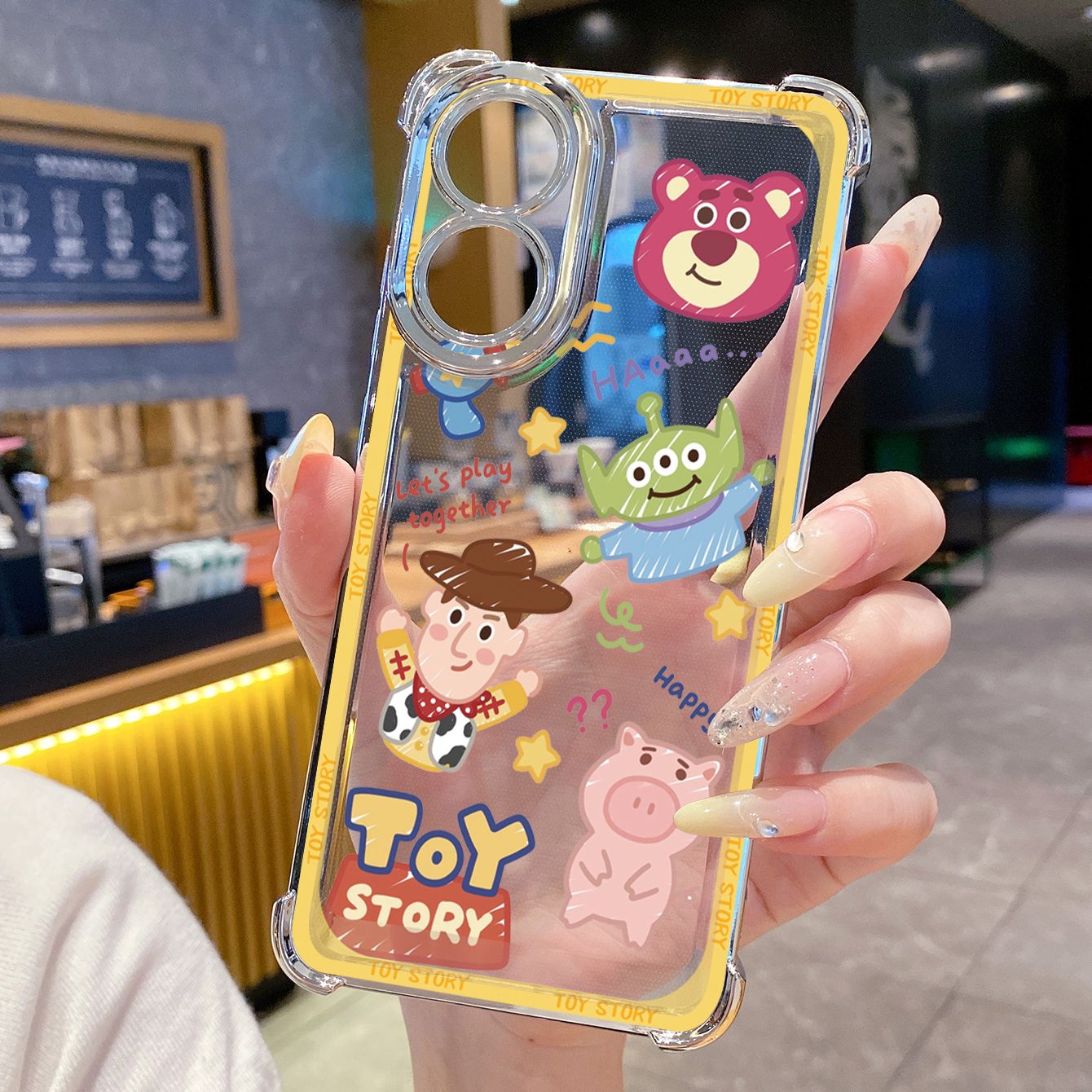 for OPPO A38 A5 Pro Realme C63 C51 C75 VIVO Plating Phone Case Shockproof Cover Winnie the Pooh