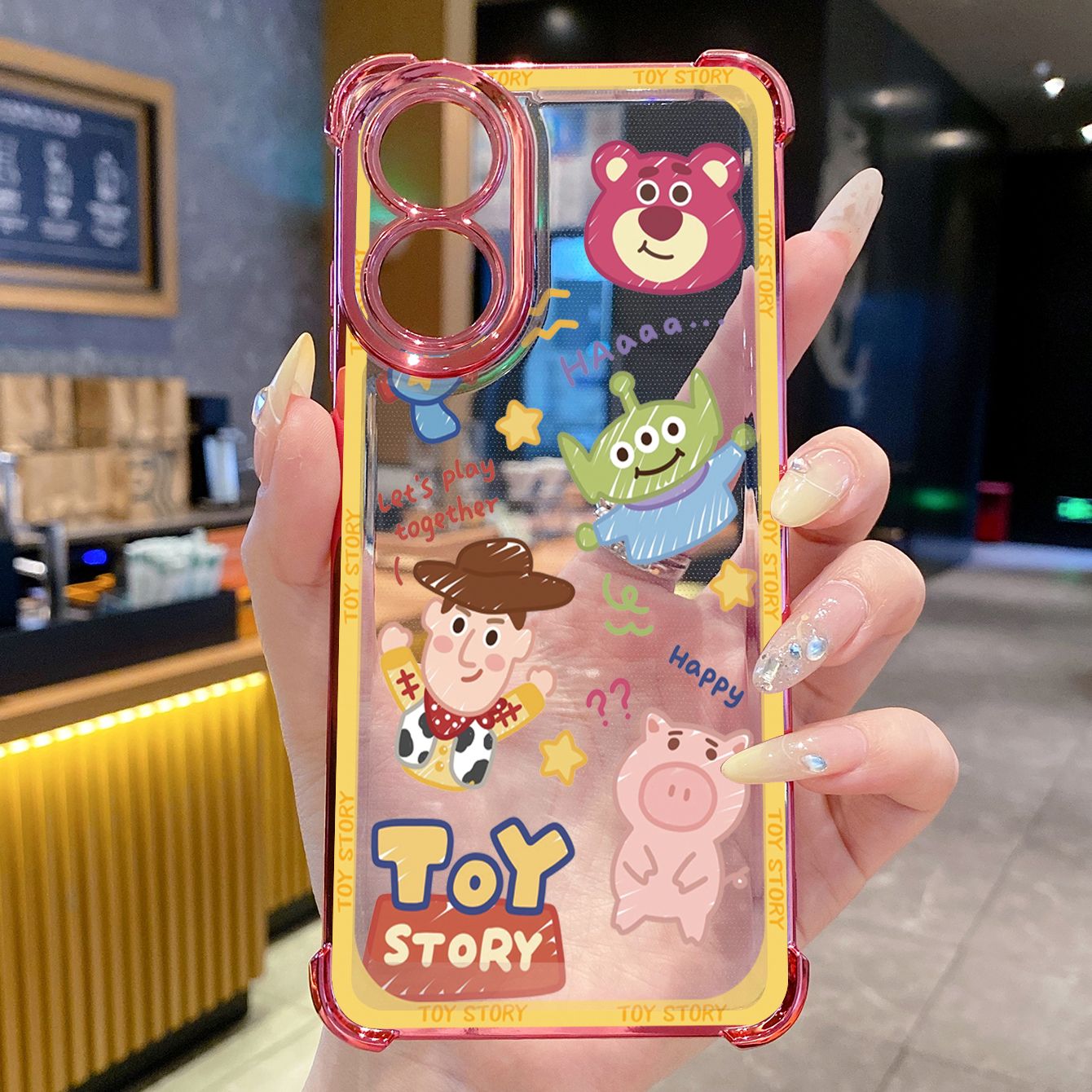 for OPPO A38 A5 Pro Realme C63 C51 C75 VIVO Plating Phone Case Shockproof Cover Winnie the Pooh