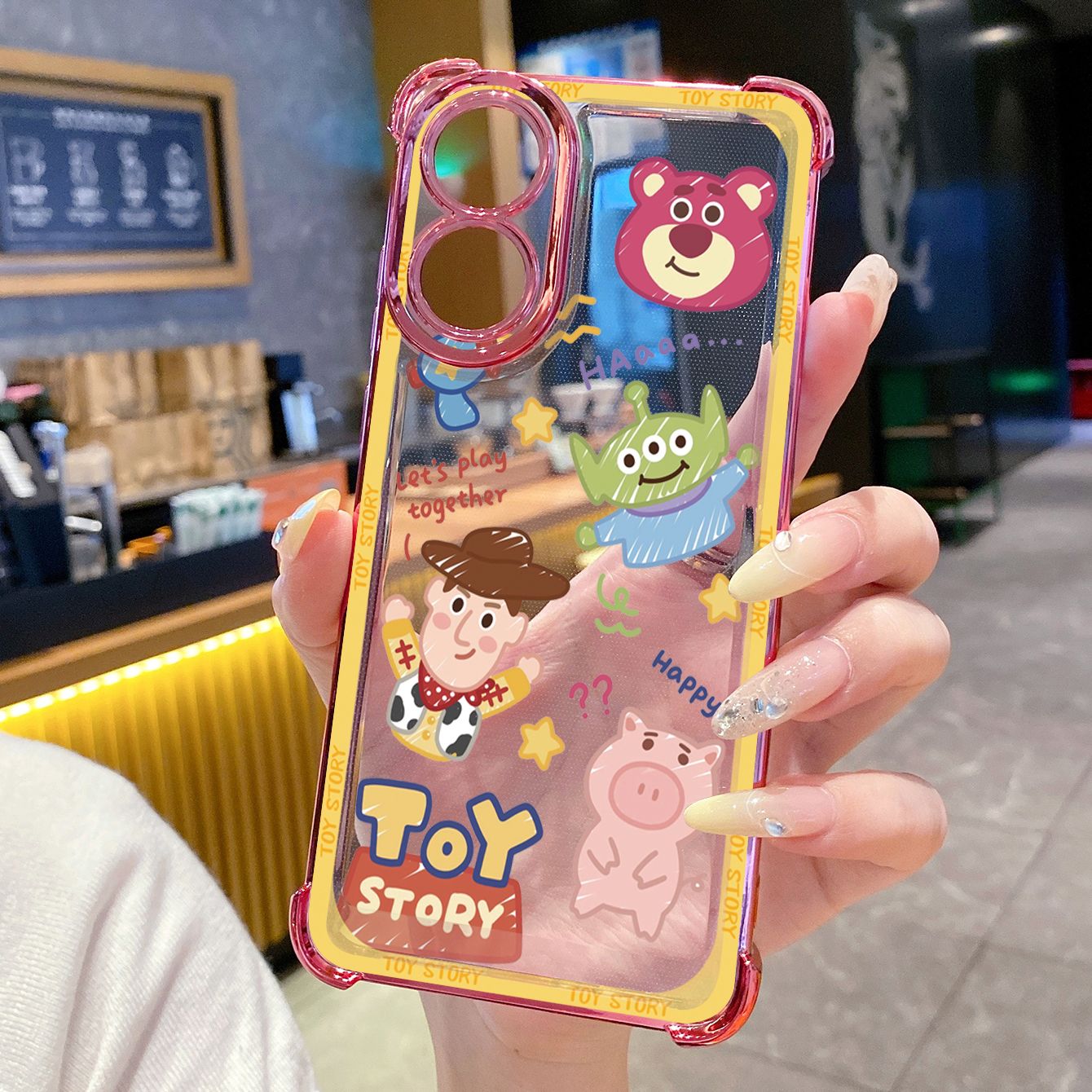 for OPPO A38 A5 Pro Realme C63 C51 C75 VIVO Plating Phone Case Shockproof Cover Winnie the Pooh