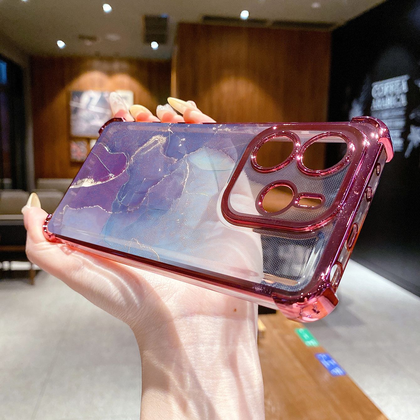 for Redmi Note 14 Pro 14C 13C POCO X7 Plating Phone Case Shockproof Cover Gradient Color Beauty