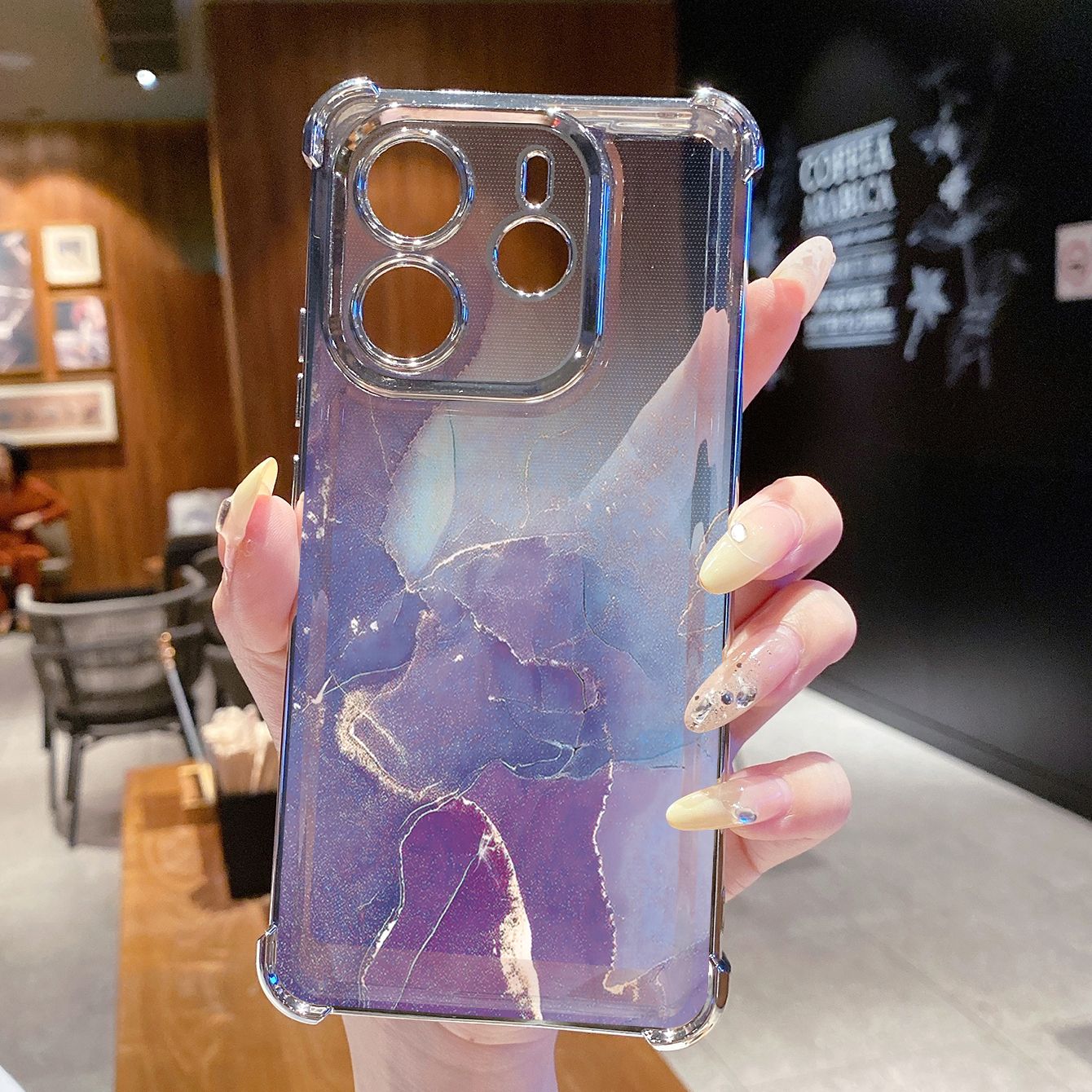 for Redmi Note 14 Pro 14C 13C POCO X7 Plating Phone Case Shockproof Cover Gradient Color Beauty