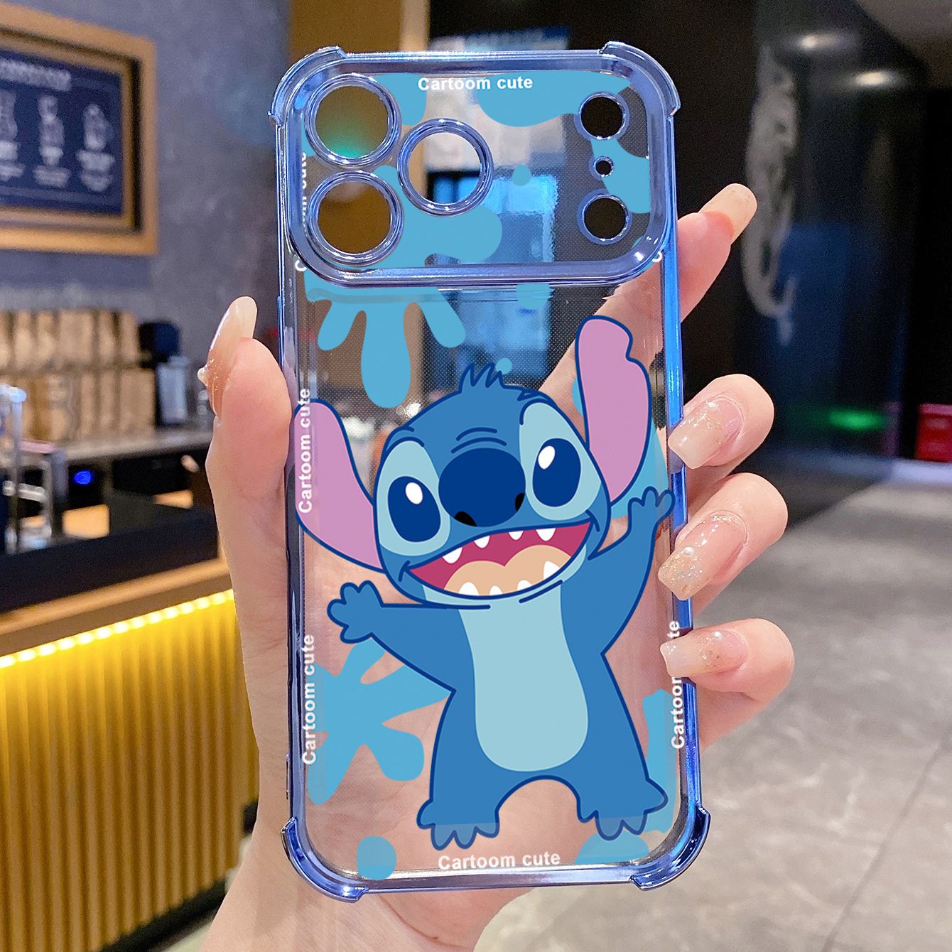 for iPhone 17 Pro Max 16 15 14 Plus Plating Phone Case Shockproof Cover Alien Stitch