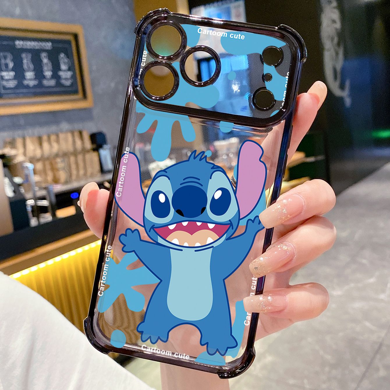 for iPhone 17 Pro Max 16 15 14 Plus Plating Phone Case Shockproof Cover Alien Stitch