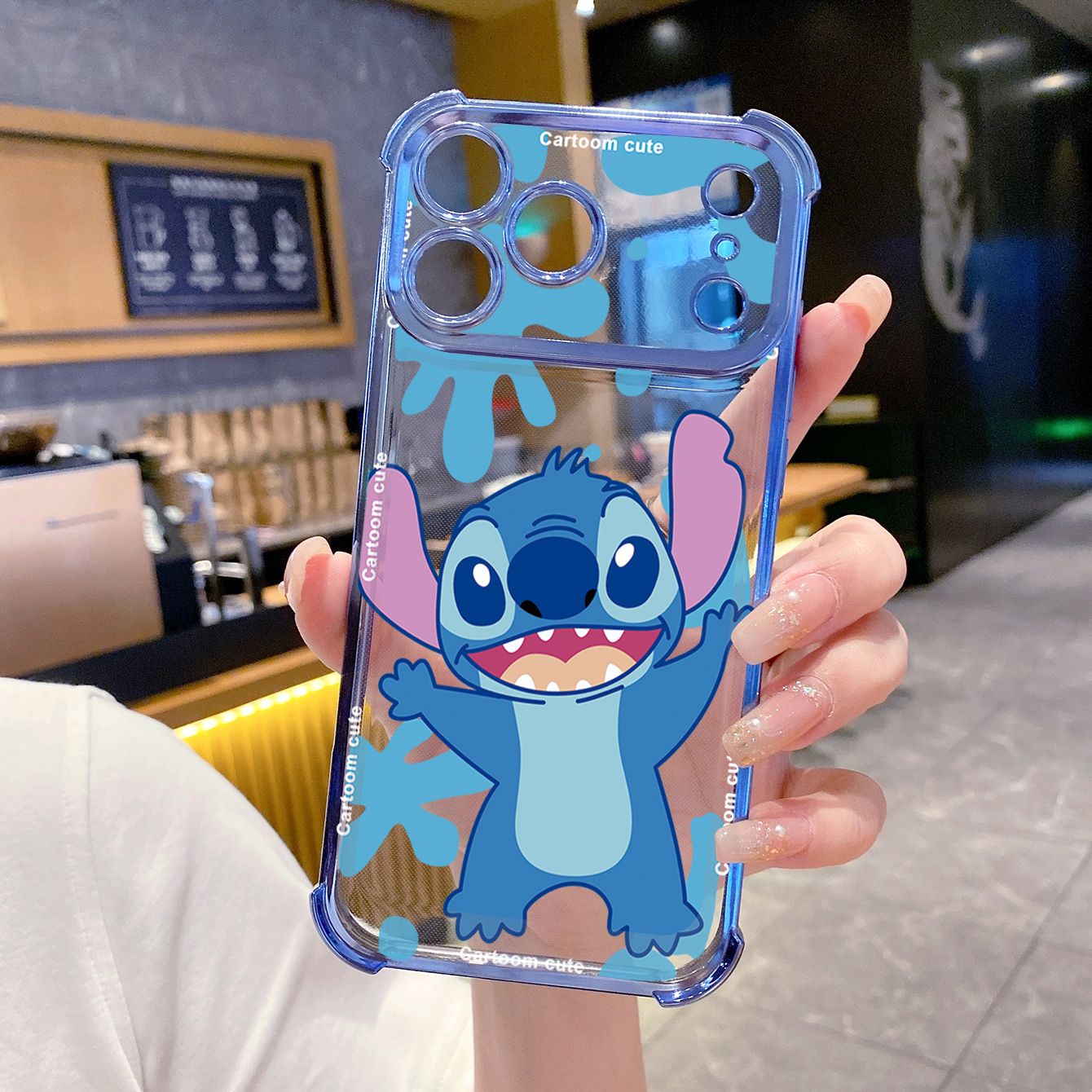 for iPhone 17 Pro Max 16 15 14 Plus Plating Phone Case Shockproof Cover Alien Stitch