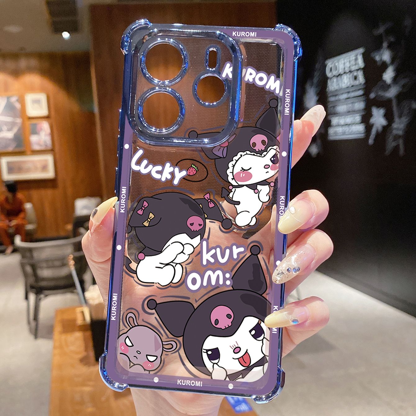 for Redmi Note 14 Pro 14C 13C POCO X7 Plating Phone Case Shockproof Cover Cute Melody Kuromi