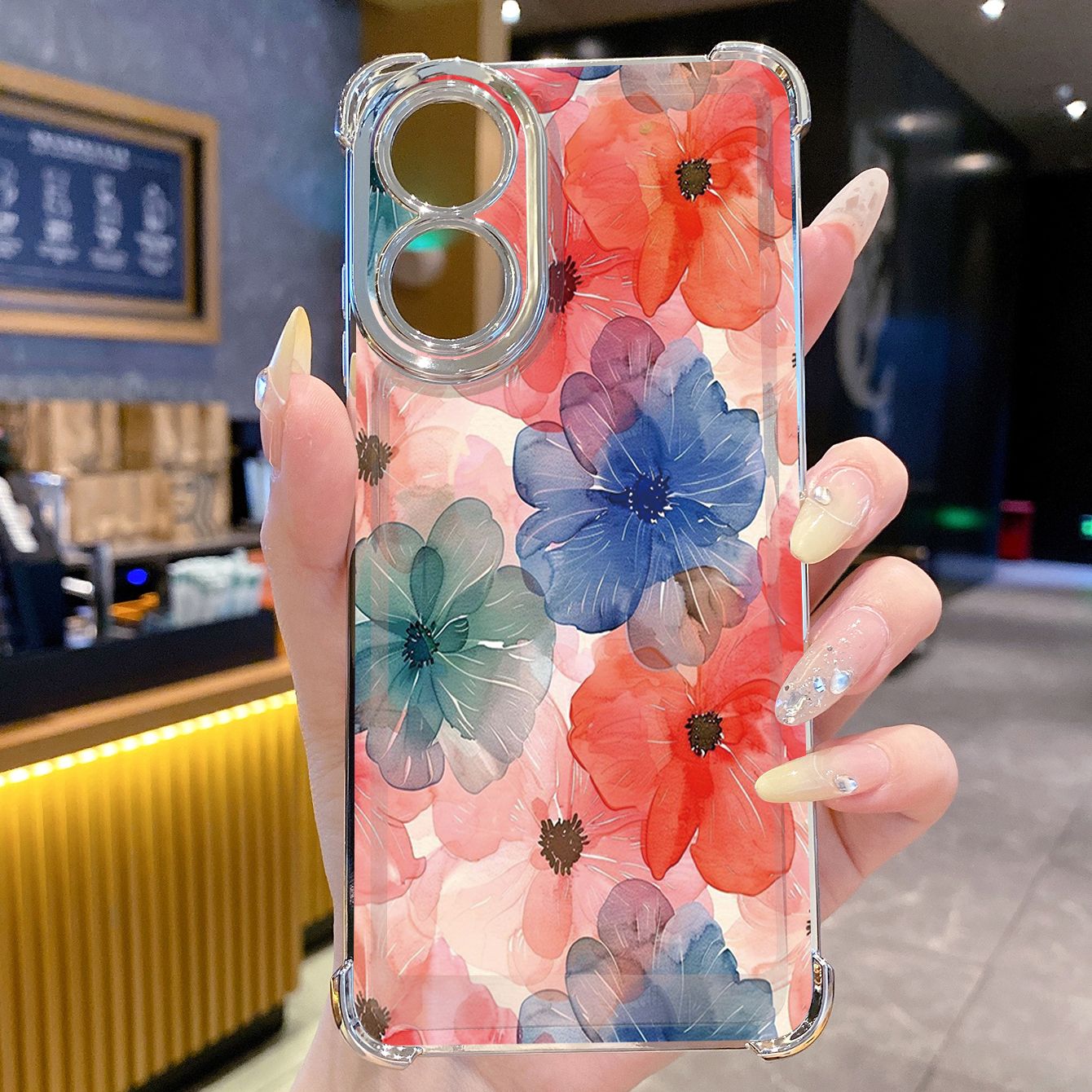 for OPPO A38 A5 Pro Realme C63 C51 C75 VIVO Plating Phone Case Shockproof Cover Sunflower Beauty