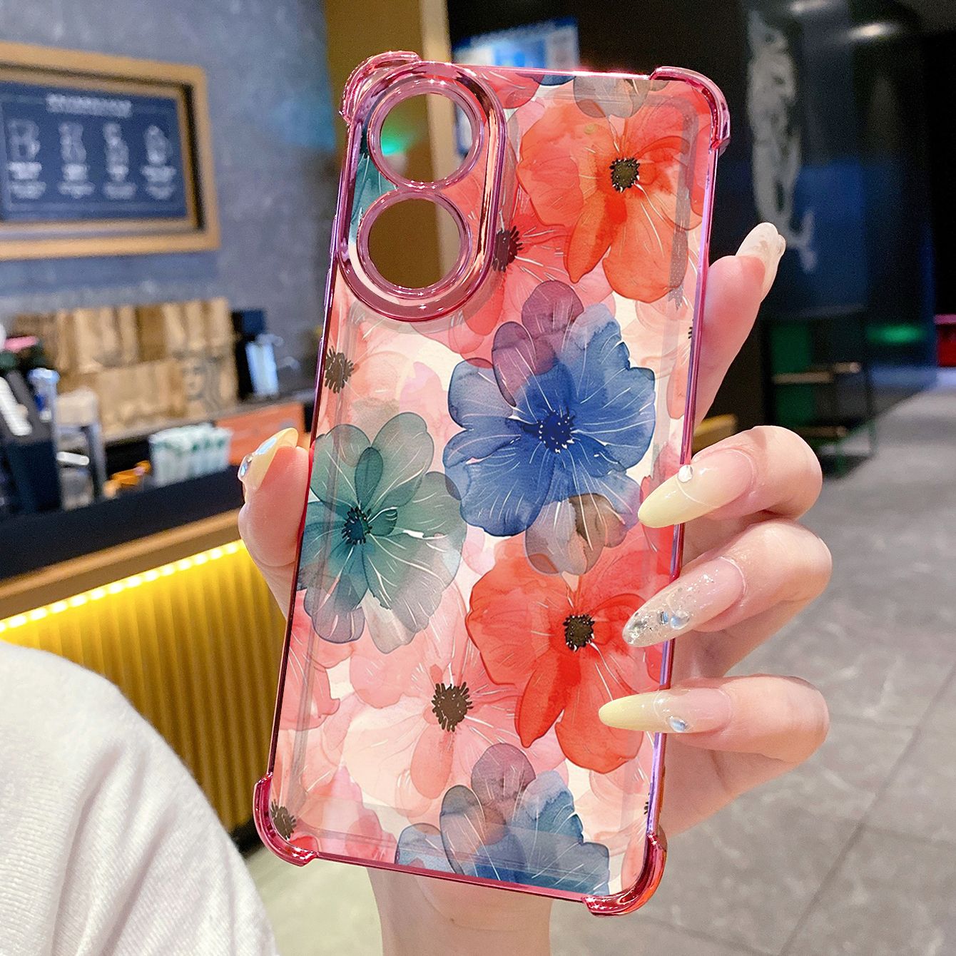 for OPPO A38 A5 Pro Realme C63 C51 C75 VIVO Plating Phone Case Shockproof Cover Sunflower Beauty