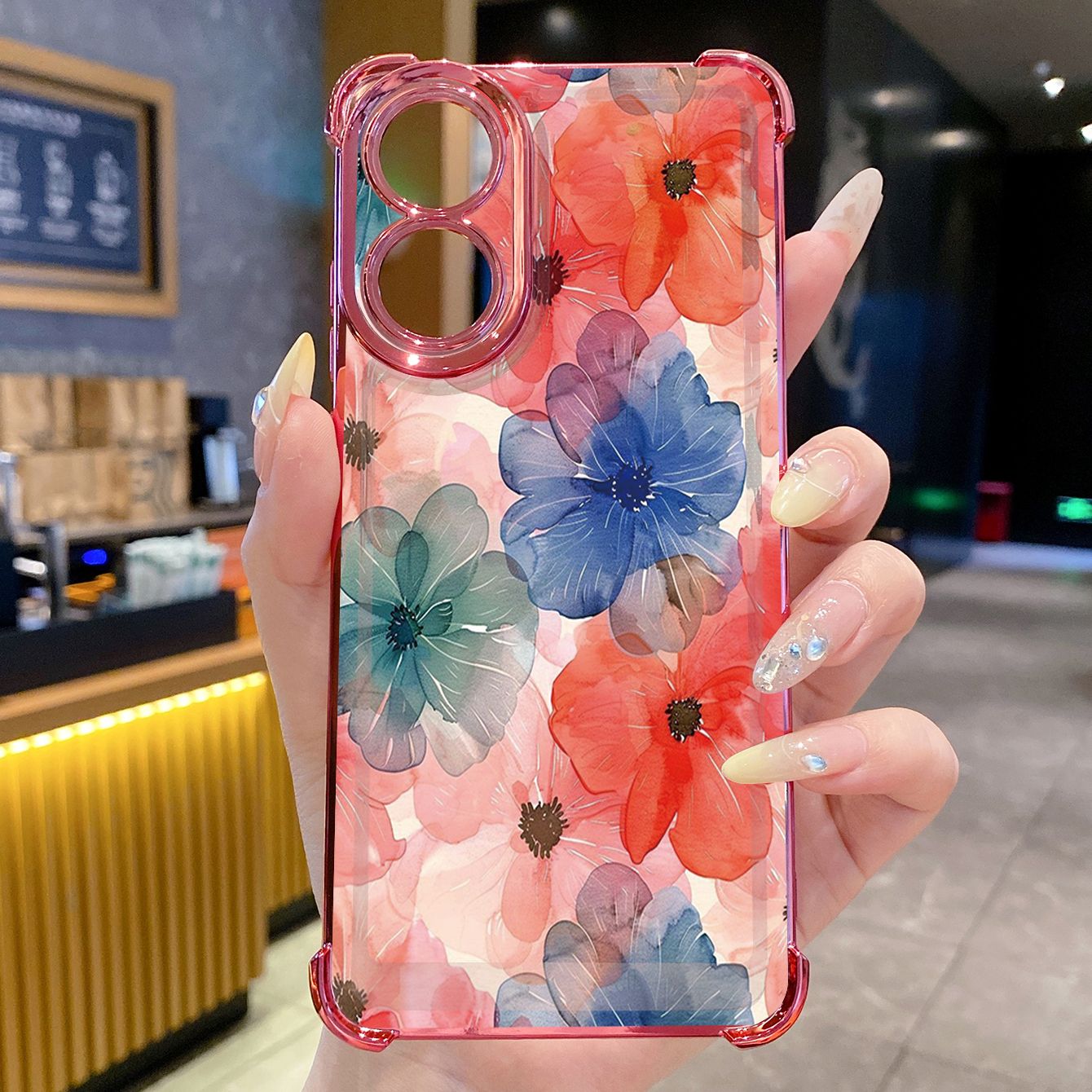 for OPPO A38 A5 Pro Realme C63 C51 C75 VIVO Plating Phone Case Shockproof Cover Sunflower Beauty