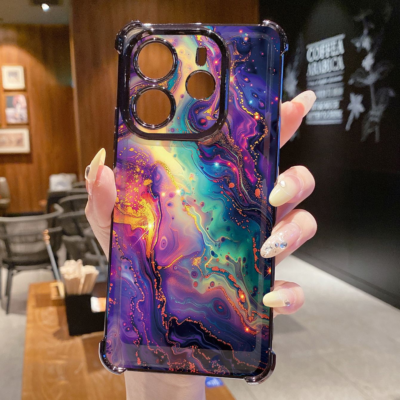 for Redmi Note 14 Pro 14C 13C POCO X7 Plating Phone Case Shockproof Cover Luxury Marble