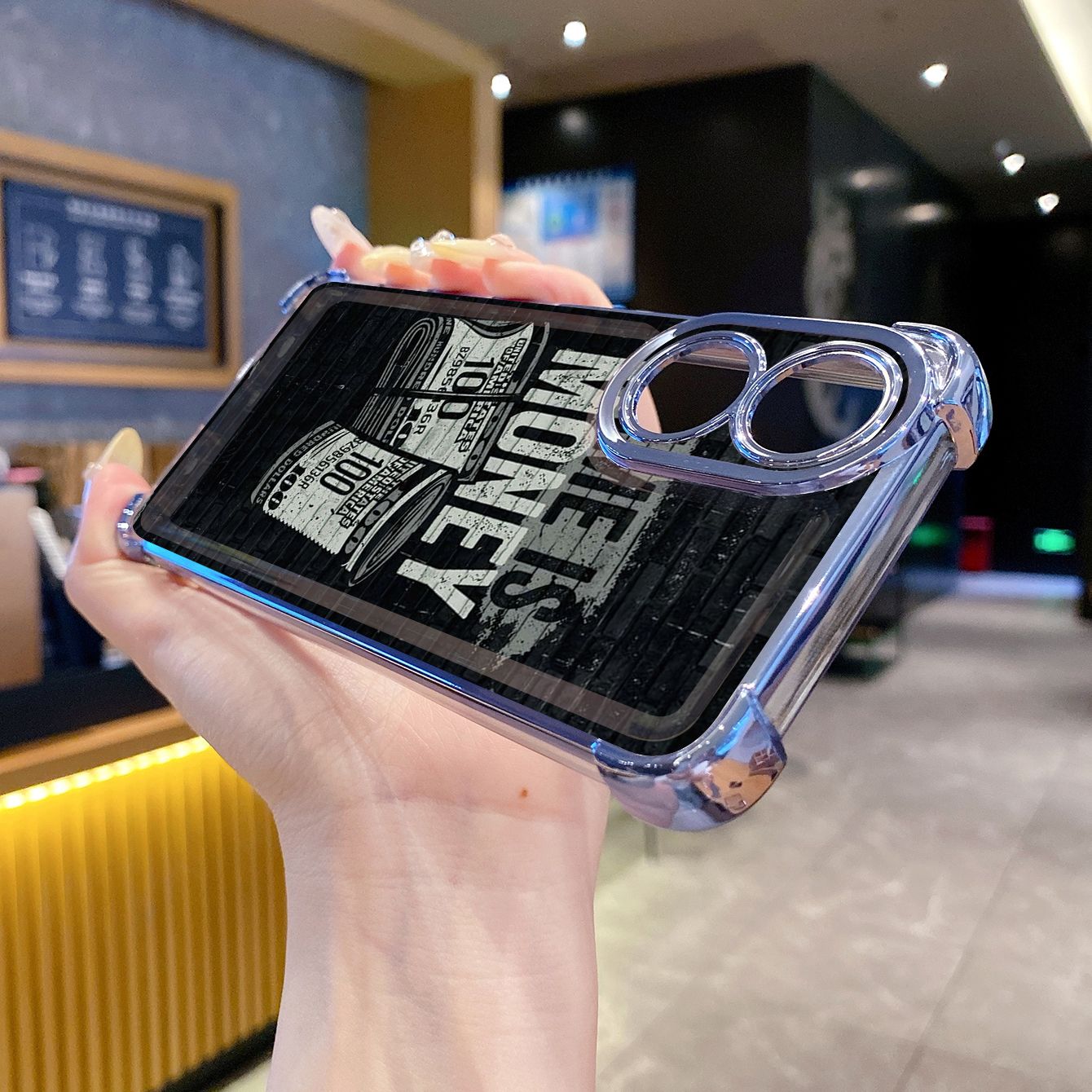 for OPPO A38 A5 Pro Realme C63 C51 C75 VIVO Plating Phone Case Shockproof Cover Dollar Money