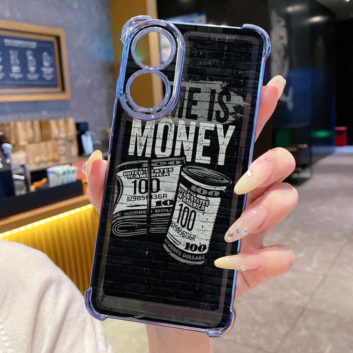 for OPPO A38 A5 Pro Realme C63 C51 C75 VIVO Plating Phone Case Shockproof Cover Dollar Money