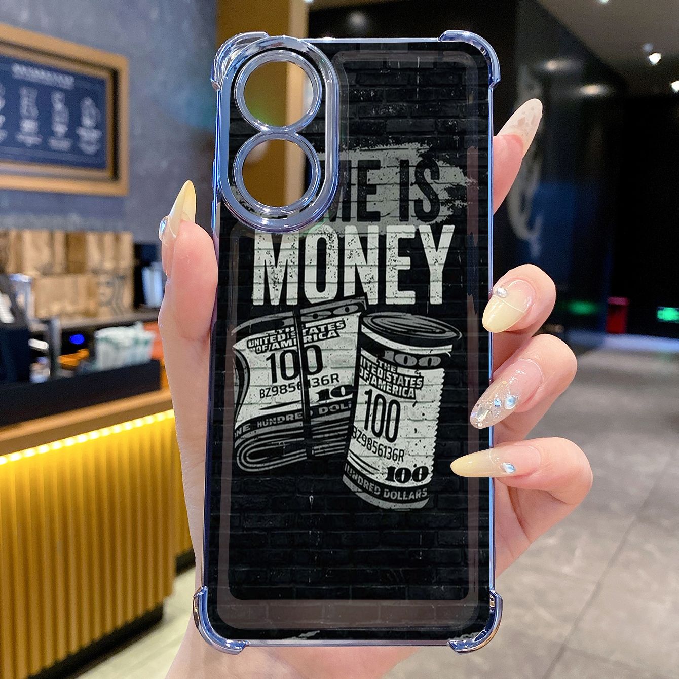 for OPPO A38 A5 Pro Realme C63 C51 C75 VIVO Plating Phone Case Shockproof Cover Dollar Money